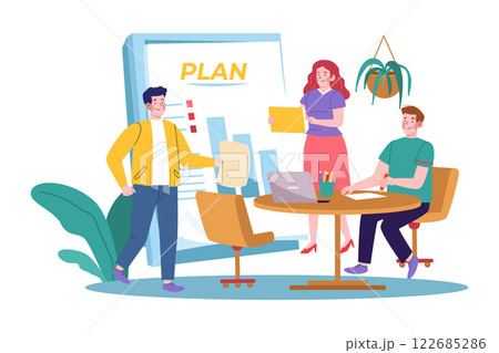 Business Meeting Appointment Illustration concept on white background Business Meeting Appointment Illustration concept on white background 122685286