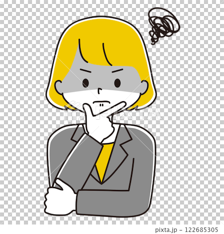 穿著西裝的女人擺姿勢的插圖 穿著西裝的女人擺姿勢的插圖 122685305