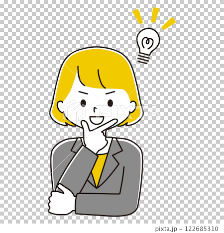 Pose Illustration of a woman in a suit Inspiration 122685310