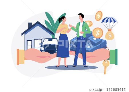 A Couple With A Mortgage Loan 122685415
