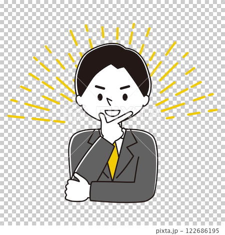 Pose Illustration of a man in a suit getting carried away 122686195