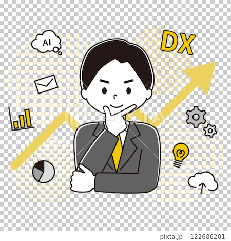 姿勢:一位男士透過數位轉型簡化工作,獲得成功 姿勢:一位男士透過數位轉型簡化工作,獲得成功 122686201