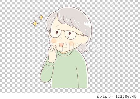 一位笑容燦爛的老年婦女 122686349