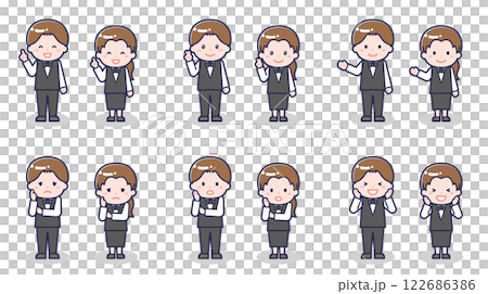 ウェイターウェイトレスの男女 03 122686386