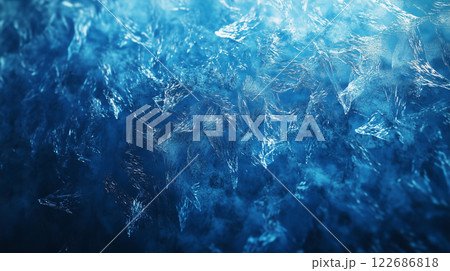 冷たく凍った氷・氷河のテクスチャ 冷たく凍った氷・氷河のテクスチャ 122686818