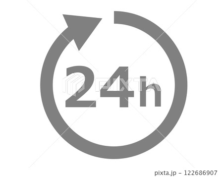 24時間マークのアイコン 24時間マークのアイコン 122686907