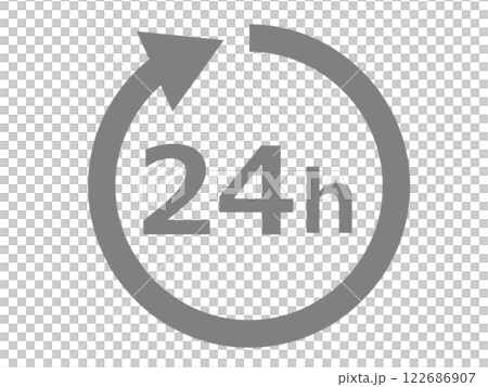 24時間マークのアイコン 24時間マークのアイコン 122686907