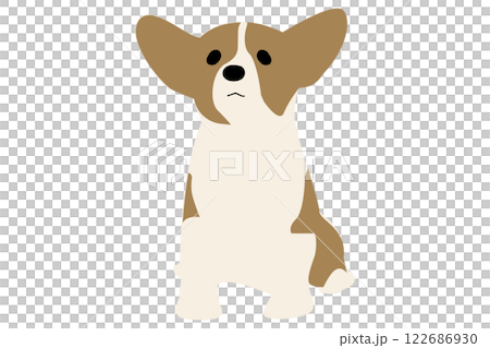 Dog illustration simple color Dog illustration simple color 122686930