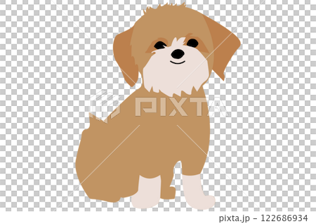 狗狗插畫簡單色彩 122686934