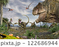 獲物を探すデイノニクスにティラノサウルスが近づく 122686944