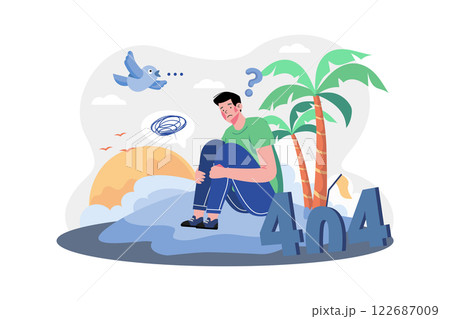 Get Lost Somewhere Illustration concept on white background Get Lost Somewhere Illustration concept on white background 122687009