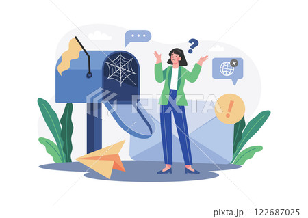 No Email Illustration concept on white background No Email Illustration concept on white background 122687025