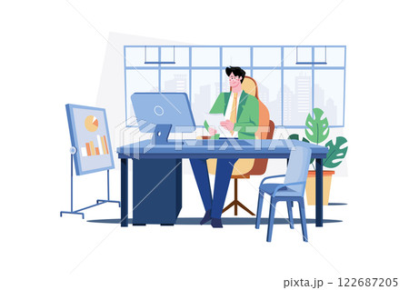 Director shaping organizational vision. 122687205