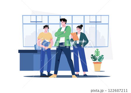 Team Leader guiding collaborative efforts. 122687211