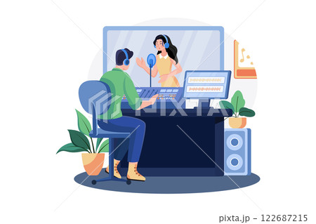 Music Producer orchestrating sonic experiences. 122687215