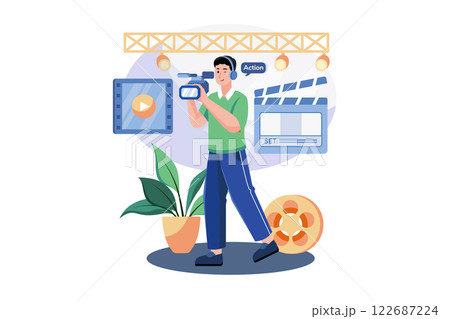 Camera Operator framing visual stories. Camera Operator framing visual stories. 122687224