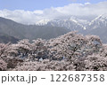 北アルプスと桜 122687358