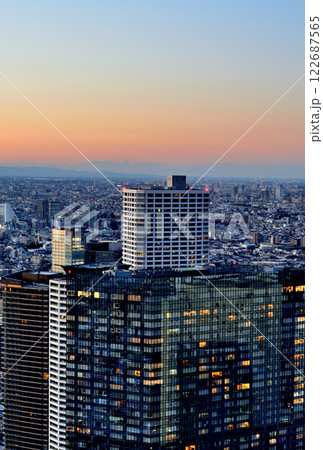 東京都庁 展望室から都市の夕景 東京都庁 展望室から都市の夕景 122687565