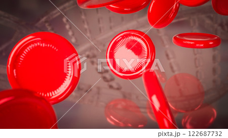 The Cell Blood for medical or sci concept 3d Rendering. 122687732