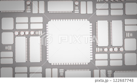 The White PCB Board for It to Technology...のイラスト素材 [122687748] - PIXTA