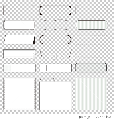 Simple heading and frame material set Simple heading and frame material set 122688108