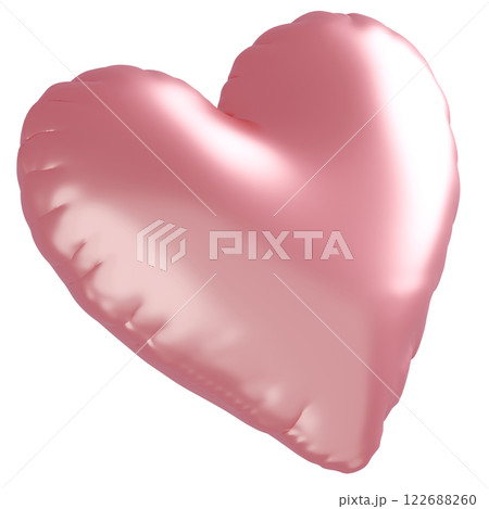 3D画像_ハートの風船_ピンク 3D画像_ハートの風船_ピンク 122688260