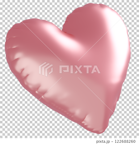 3D画像_ハートの風船_ピンク 3D画像_ハートの風船_ピンク 122688260