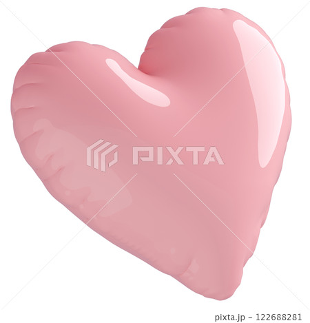 3D画像_ハートの風船_ピンク 3D画像_ハートの風船_ピンク 122688281