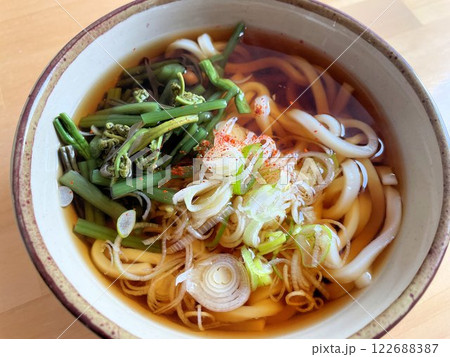 出汁の効いた安価で美味しい山菜うどん立ち食いうどんファストフード 出汁の効いた安価で美味しい山菜うどん立ち食いうどんファストフード 122688387