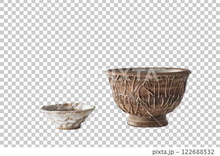 soba noodles with dipping sauce, isolated background soba noodles with dipping sauce, isolated background 122688532