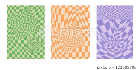 Psychedelic checkerboard poster Psychedelic checkerboard poster 122688706
