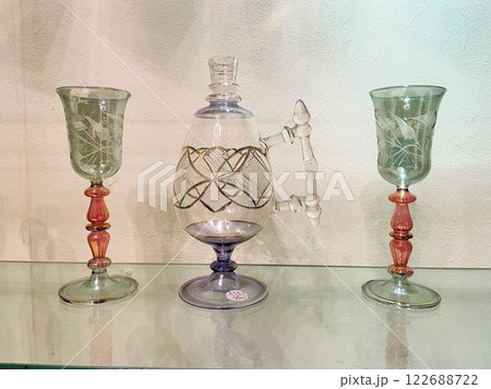 エジプトガラスの工芸品、ハンドメイドの吹きガラス香水瓶やガラス製品のお土産 エジプトガラスの工芸品、ハンドメイドの吹きガラス香水瓶やガラス製品のお土産 122688722