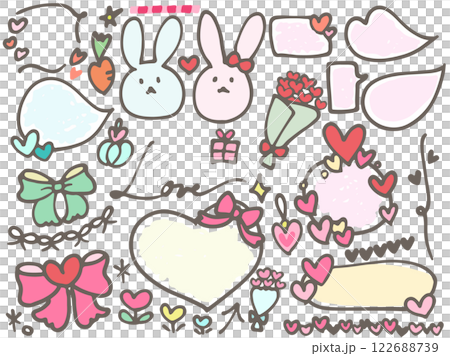 情人節手繪素材 122688739