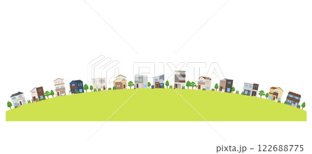 住宅街 背景素材 住まい 住宅街 背景素材 住まい 122688775