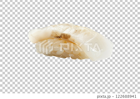 piece of nigiri sushi floating isolated background 122688941