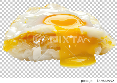 piece of nigiri sushi floating isolated background 122688952