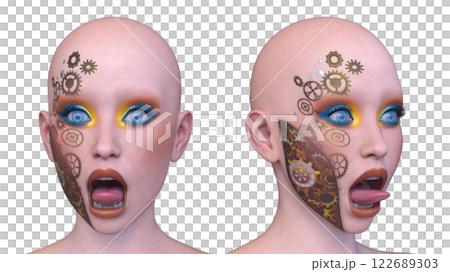 女人的臉的特寫 女人的臉的特寫 122689303