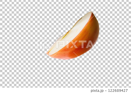 Ripe slice of Mixed fruit floating, isolated background Ripe slice of Mixed fruit floating, isolated background 122689427