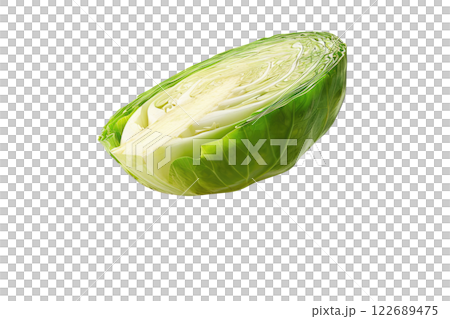 Ripe slice of Mixed vegetables floating isolated background 122689475