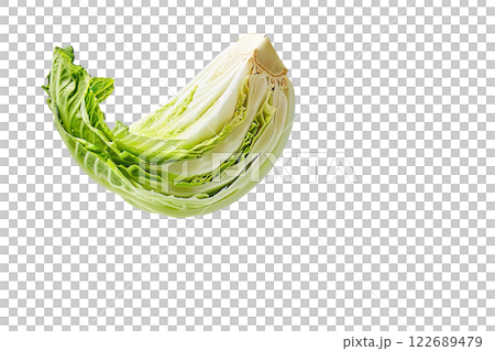 Ripe slice of Mixed vegetables floating isolated background 122689479