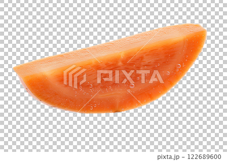 ripe slice of carrot floating, isolated background ripe slice of carrot floating, isolated background 122689600