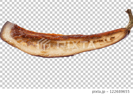 Ripe slice of Mixed vegetables floating isolated background 122689655