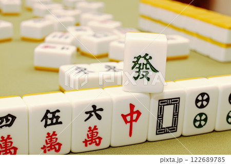 Chinese traditional mahjong game Chinese traditional mahjong game 122689785