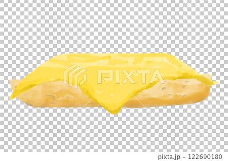 Watercolor Sandwich with Toasted Bread Slice and Cheddar Cheese Slice, Textured Painting Illustration for Print, Web and Textile, Menu Watercolor Sandwich with Toasted Bread Slice and Cheddar Cheese Slice, Textured Painting Illustration for Print, Web and Textile, Menu 122690180