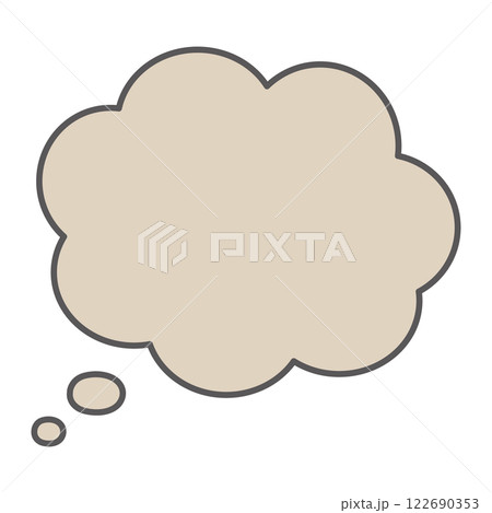 もくもく 雲の考えるふきだし シンプル もくもく 雲の考えるふきだし シンプル 122690353