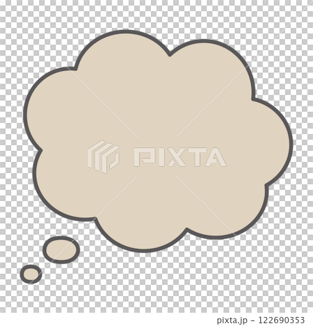 もくもく 雲の考えるふきだし シンプル もくもく 雲の考えるふきだし シンプル 122690353