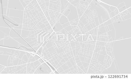 Background Reims map, France, white and light grey city poster with roads and water. Background Reims map, France, white and light grey city poster with roads and water. 122691734