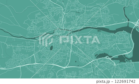 Green Cork map, city in Ireland. Streetmap municipal area. 122691742