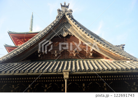 小豆島土庄町西光寺本堂と三重塔-2 122691743