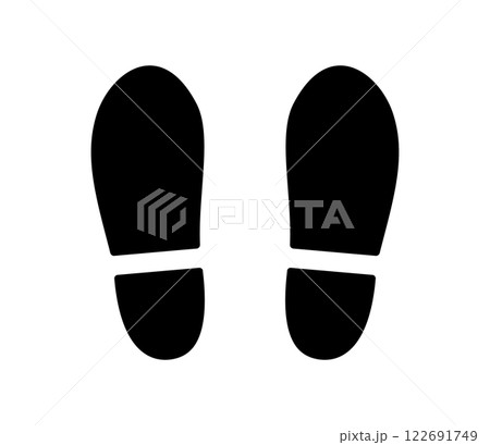 シンプルな足跡のイラスト ベクター シンプルな足跡のイラスト ベクター 122691749